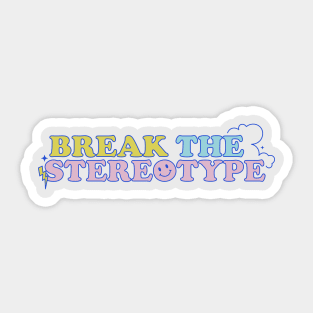 NCT Hello Future Inspired Shirt and Merchandise 'Break the Stereotype' Positive Quote (Colored Ver. 2) Sticker